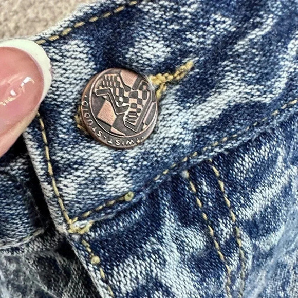 Vintage Acid Wash Jeans High Waist 80s Stretch Ultra High Rise - Picture 12 of 16